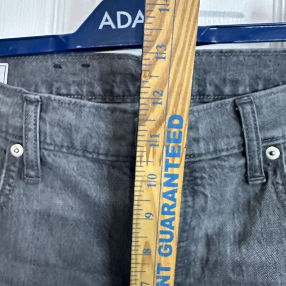 GAP Jeans Women’s 32 14 Cheeky Straight High Rise Button Fly Gray Denim Raw Hem - Picture 9 of 10